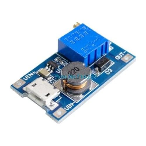 10PCS/LOT DC DC Step Up Power Supply Booster MT3608 For Replace XL6009 Micro USB 2A Adjustable 2-24V To 28V Step-up Module