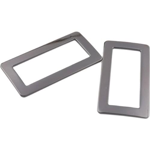 10pcs Gun black Metal Rectangle Square Loop 2''Inch(49mm) D Ring Buckle Loop Webbing Purse Making Hardware Handbag Buckles