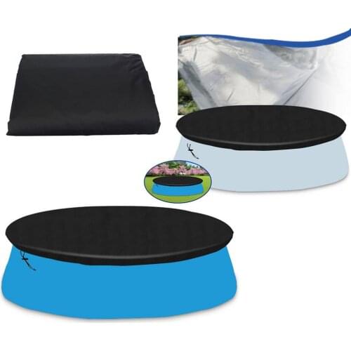 210D Oxford Cloth Pool Cover Outdoor Round Leaf Proof Cloth Tarpaulin Swimming Inflatable Pool Bathtub Pool Cover Waterproof