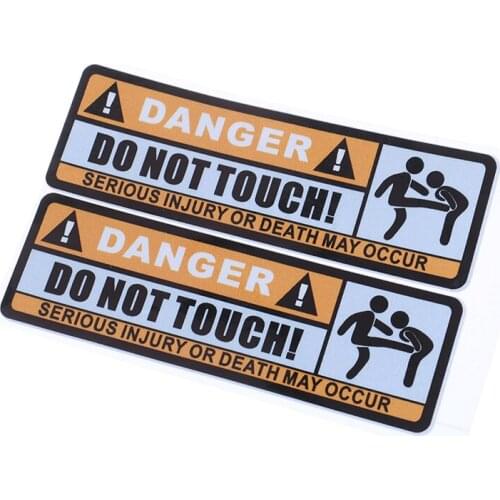 4.7*1.6in Do Not Touch Car Sticker Warning Sign Waterproof PVC Personalized Cars Sticker