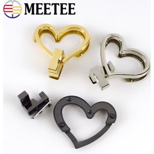 Meetee Metal Bag Lock Clasp Swivel Twist Turn Locks Buckles DIY Handbag Purse Hardware Clasps Closure Bags Replace Accessories