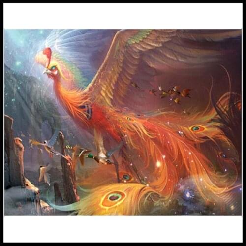 New arrivel,DIY Diamond Painting,Phoenix,Diamond Embroidery,Animal,Peacock,Full,Rhinestone,5D Diamond Mosaic,Decor,gift,NEW435