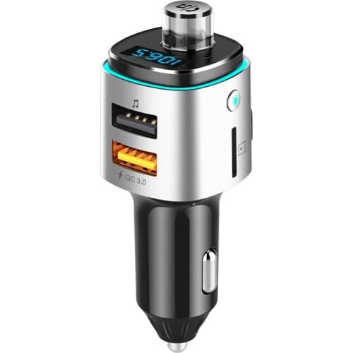 Bluetooth FM Transmitter Wireless In Car MP3 Player V4.2 Bluetooth Car Kit FM Radio Transmitter Modulator Dual USB Charger Port