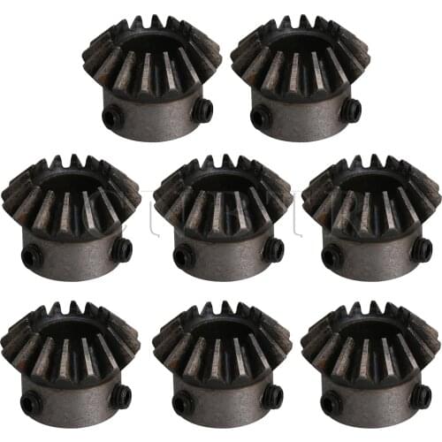 CNBTR 8pcs 18mm Height 12mm Hole Dia 1.5 Modulus 16 Teeth 45# Steel Bevel Gear