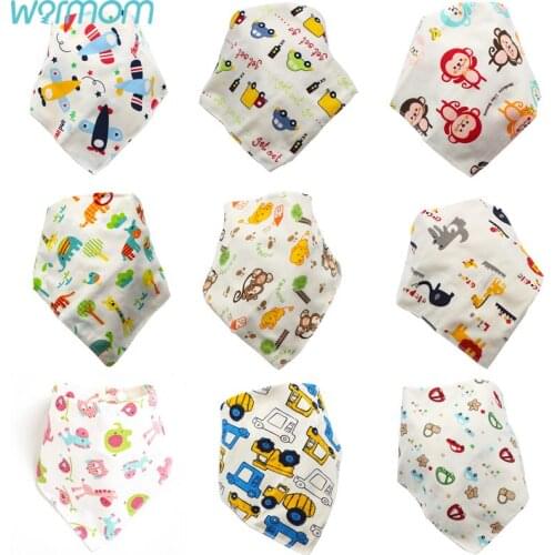 Warmom Baby Bandana Bibs Triangle Burp Cloths Cartoon Saliva Towel Baby Feeding Bibs Soft Absorbent Boys Girl Bibs Baby Shower