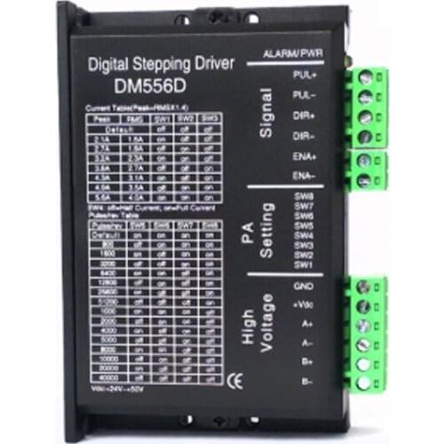DM556D 2-phase digital stepper motor driver NEMA17/23 5.6A 256 microstep hybrid stepping motor controller for CNC Router Milling