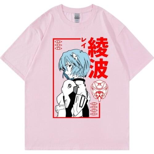 Men T-shirts Ayanami Rei Ikari Shinji Asuka Langley Soryu Anime Graphic Print Summer Tshirts Streetwear Ulzzang Harajuku T-Shirt