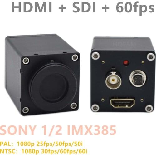 HDMI 3G SDI 1/1.8 Sony IMX385 0.0001lux 150DB WDR CCTV Micro Industrial Camera EX HD-SDI 1080P 1080i 60fps Box SDI Camera