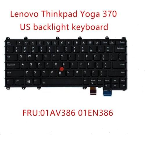 New Original English Backlit keyboard For Lenovo ThinkPad Yoga 370 US Backlit keyboard FRU 01AV675 01EN386