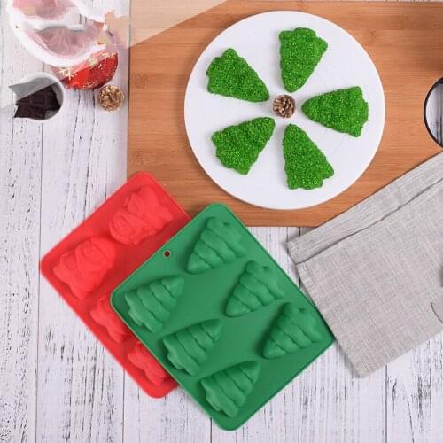 New hot sale Christmas 6 Ge Mu Si mold chocolate mold cake mold Christmas set baking utensils