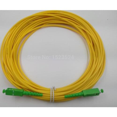 Free Shipping SM SX PVC 3mm 50 Meters SC/APC Fiber Optic Jumper Cable SC/APC-SC/APC Fiber Optic Patch Cord