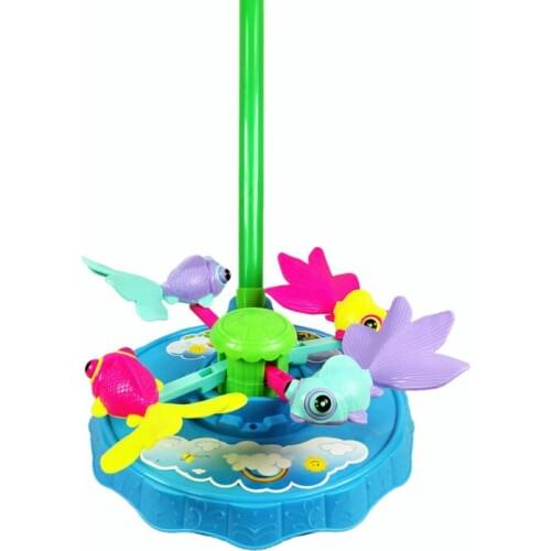 Walk early education plastic toy Baby Hand Walker Toys Wheel Toddler Push Help The Goldfish Plate Rotation Fish Learn To Walk
