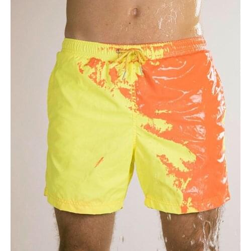 Change Color Beach Shorts Summer Men Swimming Trunks Swimwear Swimsuit Quick Dry bathing shorts Beach Pant for Child Adult