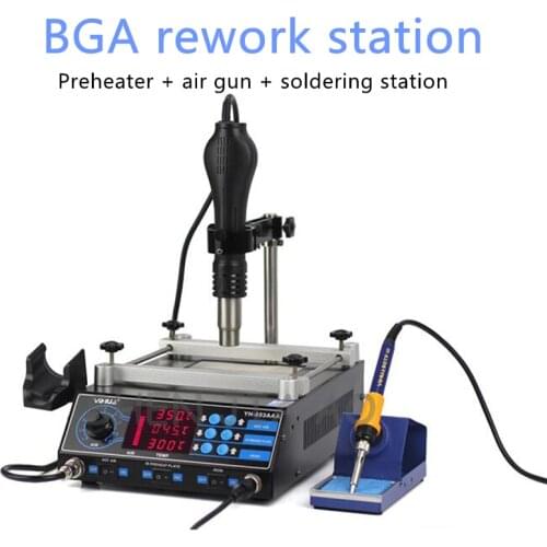 BGA Hot Air Disassembly Station BGA Rework Station Hot Air Gun Soldering Iron three-in-one Hot Air 1270W 853AAA