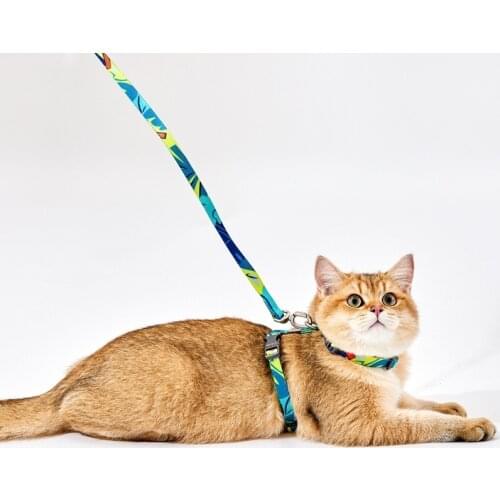 Prevent escape Anti-strike Vest Type Cat Harness Adjustable Cat Leads Strong and Wear-resistant Cat Leash Cat Accessories