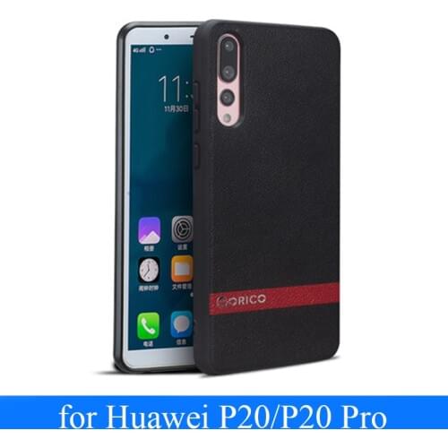 Luxury Brand Genuine Leather Back Cover Case for Huawei P20 & P20 Pro Slim Phone Shell Free Tempered Glass Screen Protector