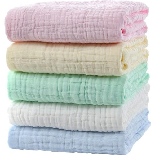 Thick Baby Bath Towels Children Gauze Bubble Bath Towels Newborn Cotton Super Soft Swaddle Muslin Wraps Diaper Blankets 6 Layer