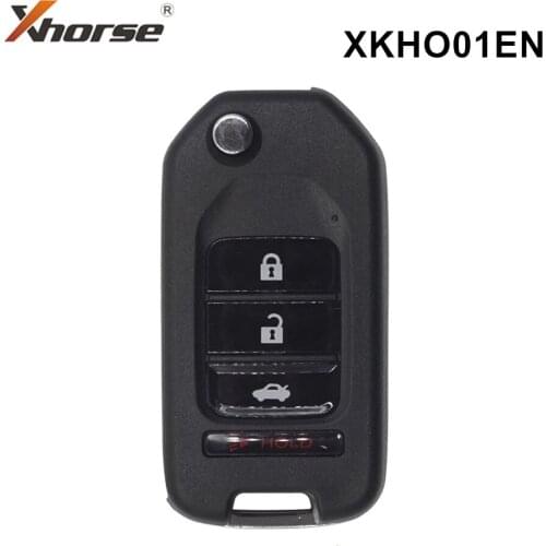 5pcs/lot Xhorse XKHO01EN Universal wire Remote Key Fob 3+1 Button for Honda Type for VVDI2 VVDI Key Tool English Version