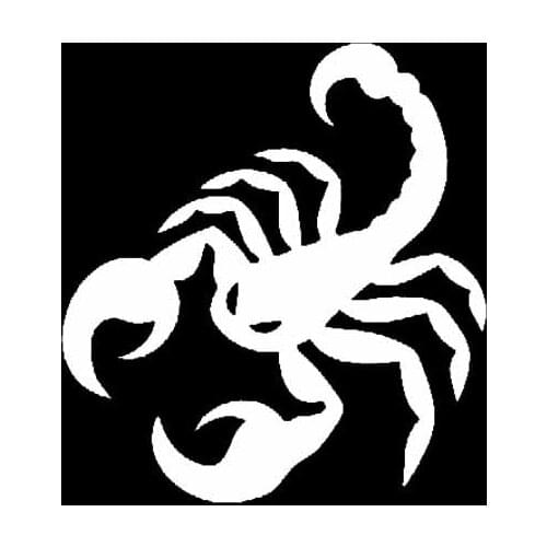14CM*15.2CM Scorpion With Two Big Pincers Vinyl Decal Car Sticker Black/Silver C19-0328