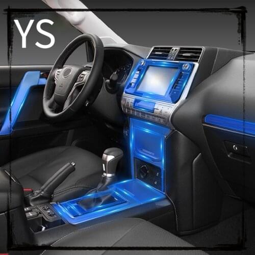 Car Interior Center Console Transparent TPU Protective Film Antiscratc Repair Film Accessories LHDRHD For Toyota Prado 2018-2020