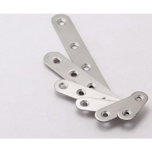 High Quality 20PCS Silver Stainless Steel Flat Corner Brace Plate Angle Shelf Bracket Connectors