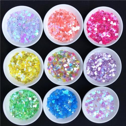 10g(1200Pcs)/Pack 3-6mm Crystal Heart Shape Loose Sequins DIY nail art, Jewelry Making, Wedding Decoration confetti Craft