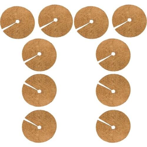 10 Pieces of 11.8 Inch Coconut Palm Fiber Tree Mulch Protection Pads-for Disc Plant Mulch, Flower Pots