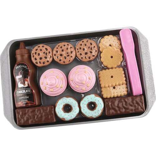 16pcs Plastic Cookies Desserts Playset for Girls Tea Party Pretend Play