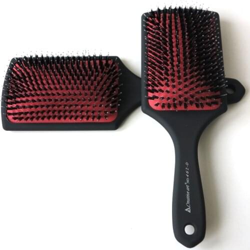 3 pcs Plastic Handle Frosted Big Paddle Hair Brush Healthy Cushion Scalp Comb for hair extension