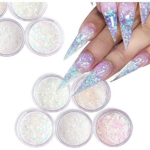 AB Color Holographic Glitter For Nails Mermaid Sequin Nail Glitter Flakes Manicure Nail Art Accessory Ombre Irregular Paillette