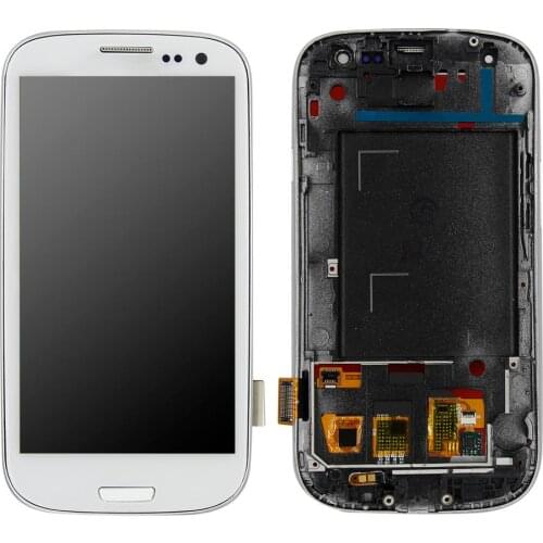 S3 For Samsung Galaxy S S3 i9300 i9300i i9301 i9301 lDisplay Screen Digitizer Touch Panel Glass Assembly Replacement+Frame