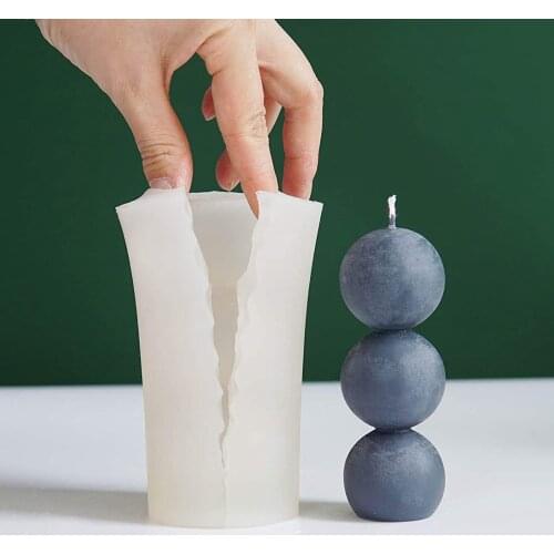 Candle Mold for Candle Making Silicone Ball Shape Candle Making DIY Craft Making Supplies