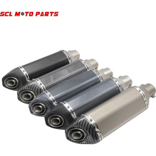 ALconstar-Racing Motorcycle Muffler Escape Moto Mufflers Exhaust Pipe 51mm Inner Silencer For Z1000 Z750 MT07 MT09