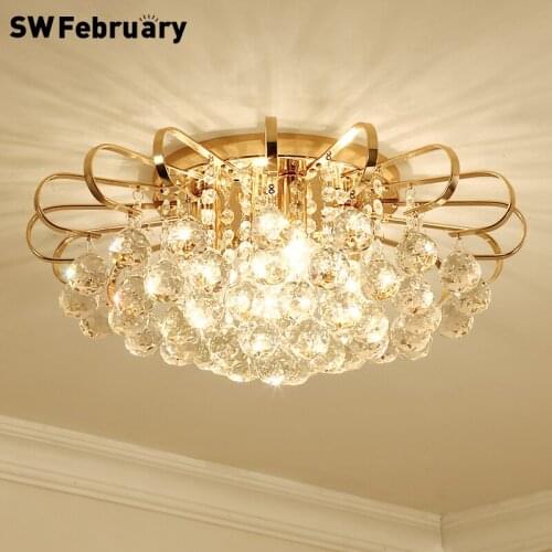 Crystal Ceiling Lamp Modern Bedroom Living Room Lights Nordic LED Ceiling Lights For Home Lighting