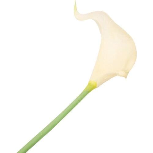 White (yellow heart) PU mini calla lily artificial decorative flower fake flower artificial flower wholesale flower G6Y0