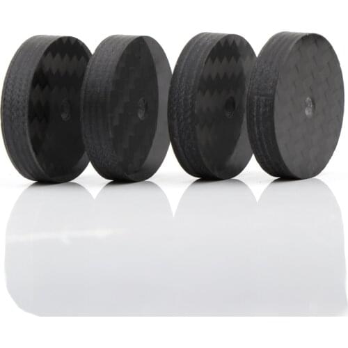 Carbon Fiber Speaker Isolation 25x5mm Spike Base Pad Shoe Feet Hifi CD Universal Adapter Audiophile