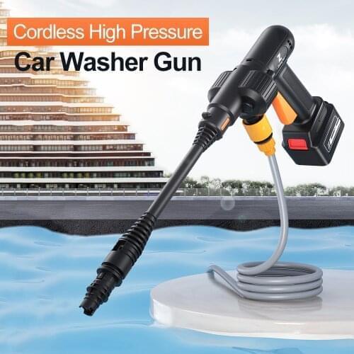 KKMOON Cordless 600W High Pressure Washer Gun Electric Car Cleaning Tool Portable Handheld Car Cleaning Device Water Pump
