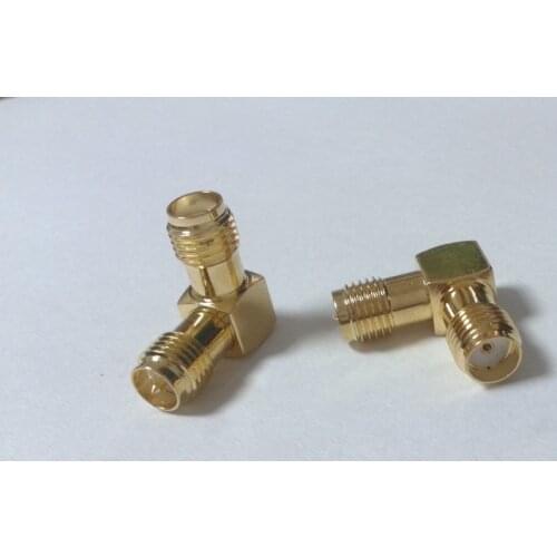 10pcs connector brass RP SMA to SMA Male Female Right Angle New