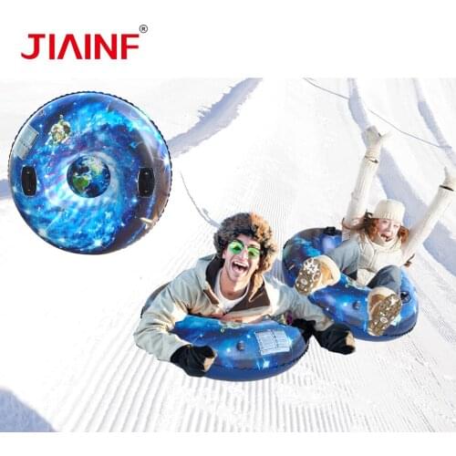 Cool Pattern Starry Sky Inflatable Snow Ski Circle Winter Outdoor Sports Skiing Equipment Accessories Thickened Pvc Ski Mat