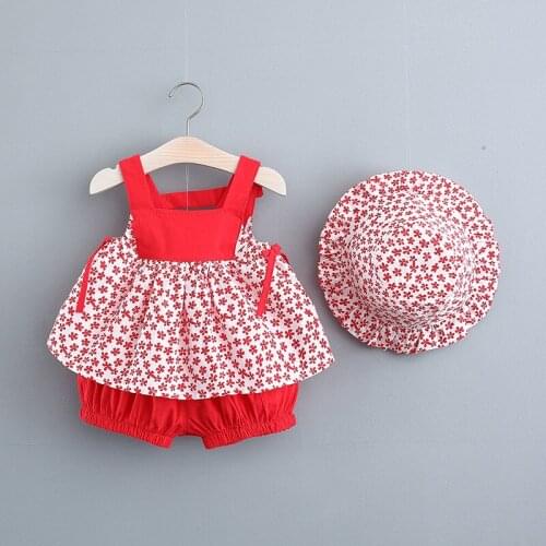 Summer newborn baby girl clothes outfit sets floral top short suit for girls baby cloth infant babies princess 1st birthday sets