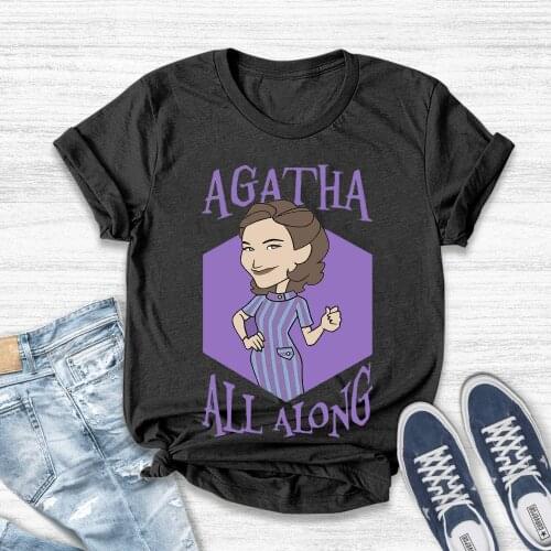 Agatha All Along T Shirt wanda & vision shirt black and white tv show shirt movie series t shirt G 01032125
