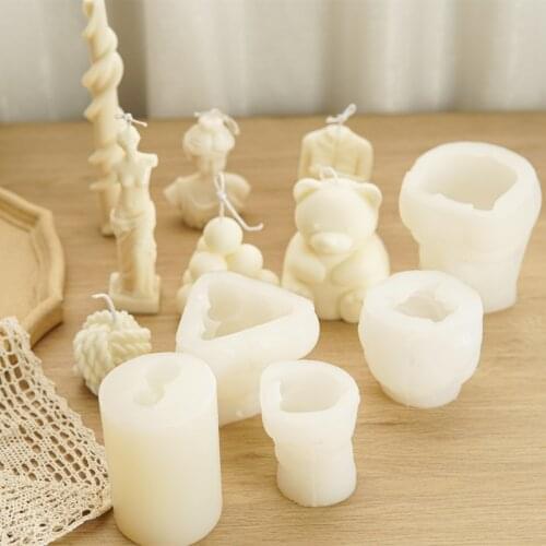 A Set of Multi-style Silicone Candle Mold for Handmade Desktop Decoration Gypsum Epoxy Resin Aromatherapy Candle Silicone Mould