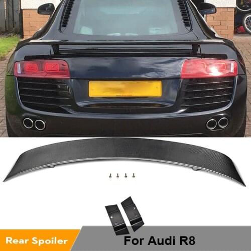Carbon Fiber / FRP Rear Trunk Boot Lip Wing Spoiler for Audi R8 GT V8 V10 2008 - 2015 Autor Rear Boot Tail Lip Wing Spoiler