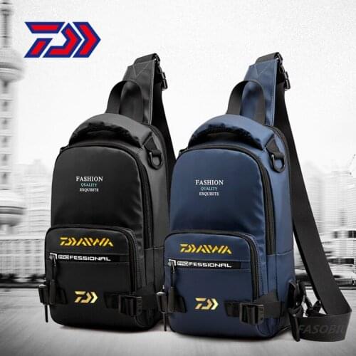 Mens USB Rechargeable Chest Bag Nylon Backpack Multifunctional Single Shoulder Messenger Fishing Bags Casual Mens Bag