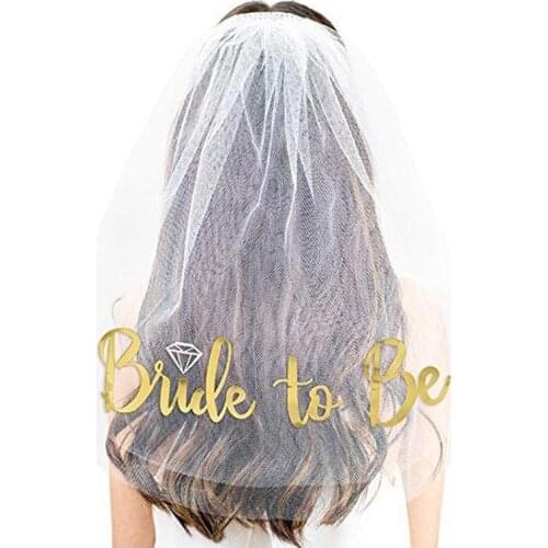 Bride To Be Diamond Bridal Veil Bridal Shower Wedding Decoration Team Bride Hen Party Bachelorette Party Decorations Supplies