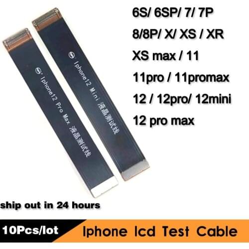 For Iphone 6s 7 8 plus X XR XS 11 12mini 12 Pro Max 3D Touch Digitier Screen LCD Display Exstension Tester Test Flex Cable
