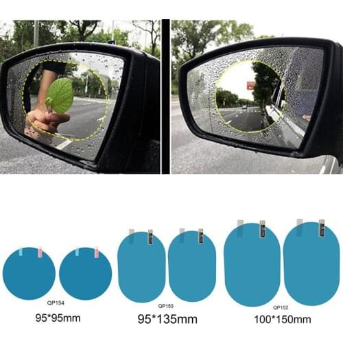 2pcs Car Rearview Mirror Rainproof Film Anti-fog Waterproof Protective Film Stickers For Car Accessories Rear View Mirror Film