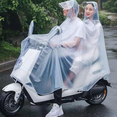 Waterproof Raincoat Men Women Hooded Poncho Motorcycle Rainwear Riding Outdoor Adult Pvc Raincoat For Man Woman Electrombile