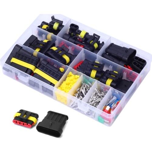 708/352/120Pcs Superseal AMP Tyco Waterproof 12V Electrical Wire Connector Kits with Crimp Terminal Car Fuse Electric Connector