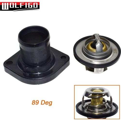 WOLFIGO New Thermostat & Housing For Peugeot 206 306 307 1007 For CITROEN BERLINGO C3 C4 1.4 1.6 1336Q1,1336.Q1,1336.N5,3463.89D